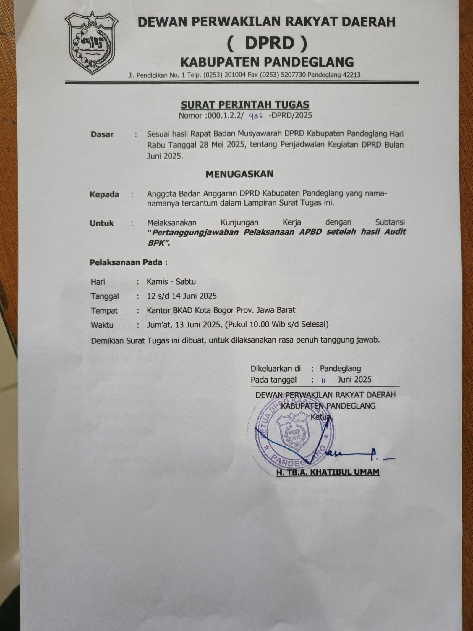 Ketua Gerak 08 Banten Kritik Kunjungan Kerja DPRD Pandeglang ke Bogor di Tengah Krisis Anggaran